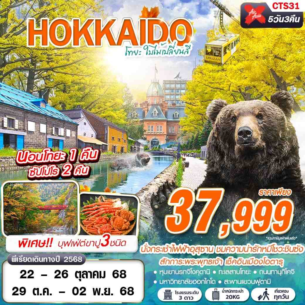 CTS31 XJ DMK HOKAIDO โทยะ ใบไม้เปลี่ยนสี (เที่ยวเต็ม) OCT 5D3N